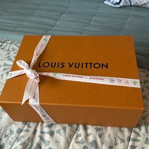 Louis Vuitton empty magnetic box with ribbon & shopping bag
